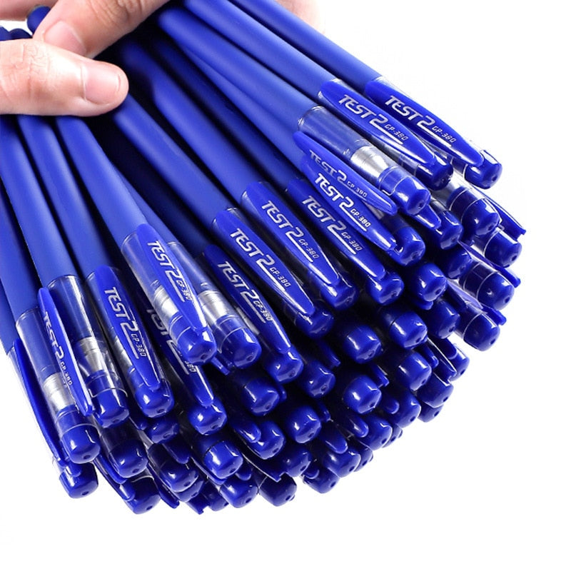 10 Pcs/set Black Neutral Pen Student Exam Office Signature Black Pen Cute Stationery Supplies Gel Pen