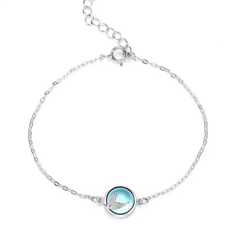 Adjustable Silver Color Dreamcatcher Tassel Feather Round Bead Charm Bracelet &amp;Bangle For Women Elegant Jewelry sl209