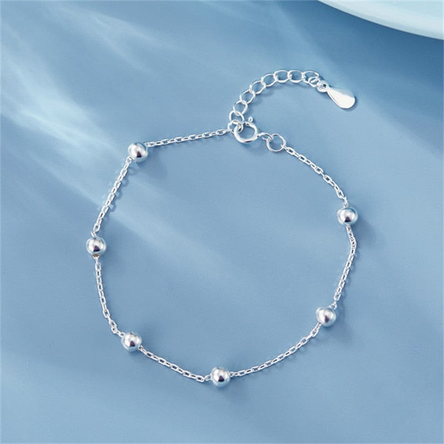 Adjustable Silver Color Dreamcatcher Tassel Feather Round Bead Charm Bracelet &amp;Bangle For Women Elegant Jewelry sl209