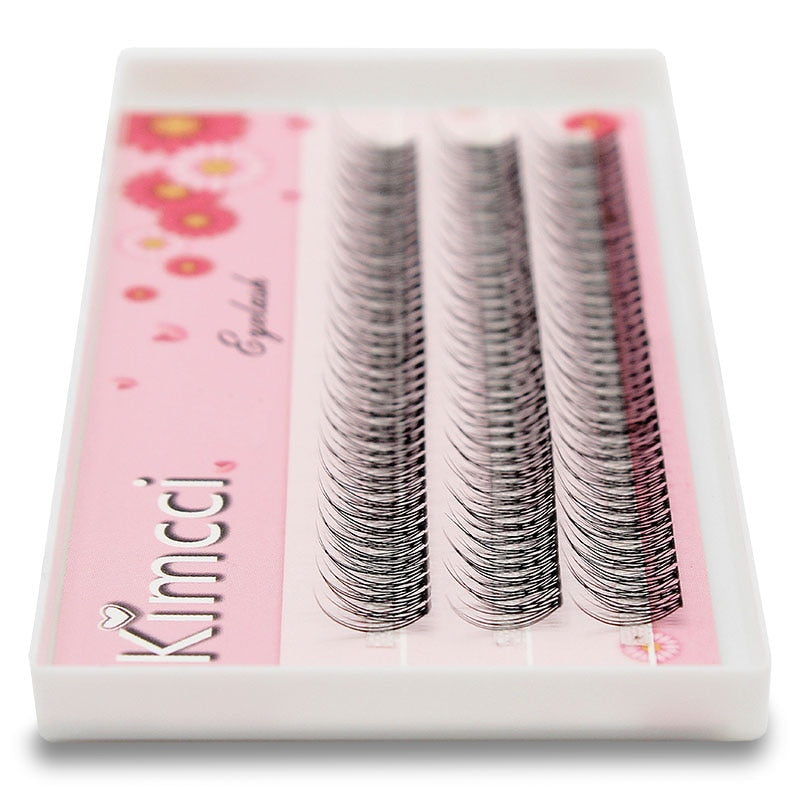 Kimcci 120pcs Premium Mink Individual Dovetail Eyelash Extension Natural 3D Cluster Eyelashes Professional Makeup Flared Lashes