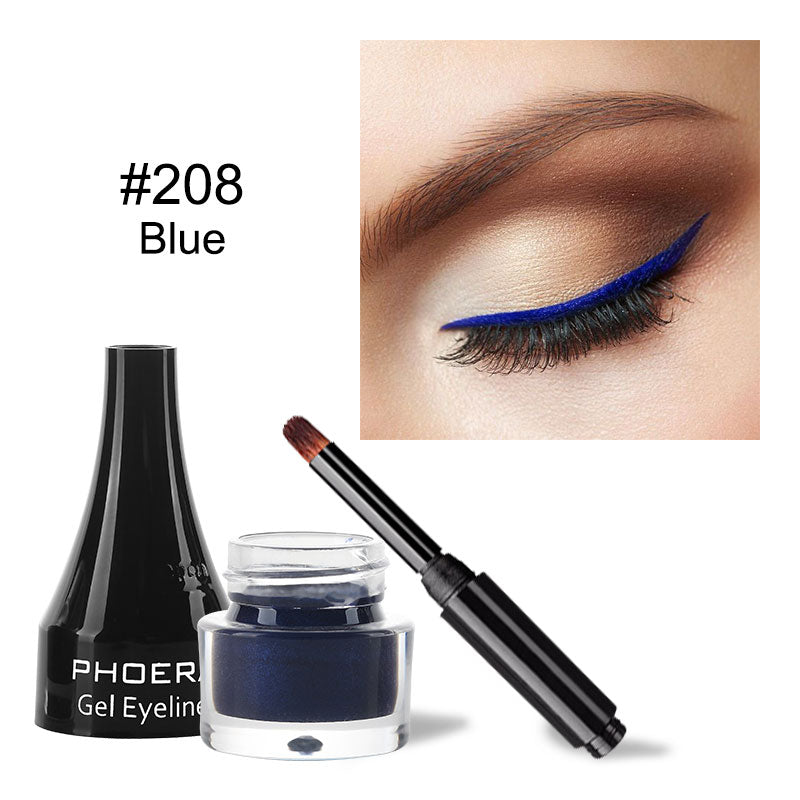 10Colors Eyeliner Gel Quick Dry Lasting Eye Liner Cream With Brush Eyes Makeup Waterproof Anti-sweat Cosmetics Maquillaje Makeup
