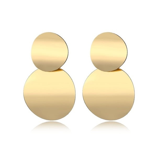 FNIO Fashion Vintage Earrings For Women Big Geometric Statement Metal Drop Earrings 2020 Trendy Earings Jewelry Accessories