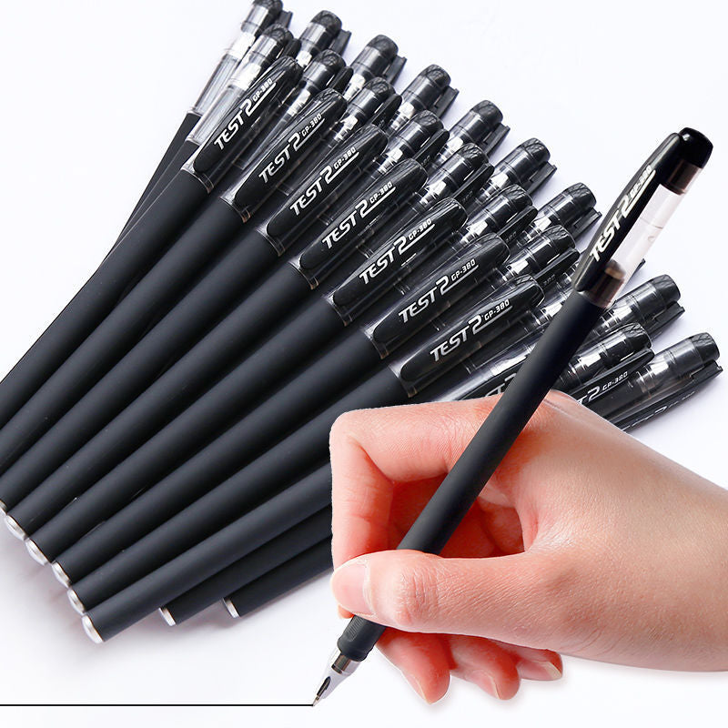 10 Pcs/set Black Neutral Pen Student Exam Office Signature Black Pen Cute Stationery Supplies Gel Pen