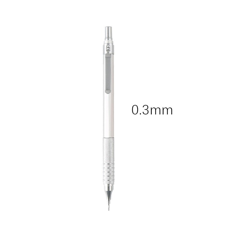 1Pc Mechanical Pencil 0.3/0.5/0.7/2.0mm Low Center of Gravity Metal Drawing Special Pencil Office School Writing Art Supplies
