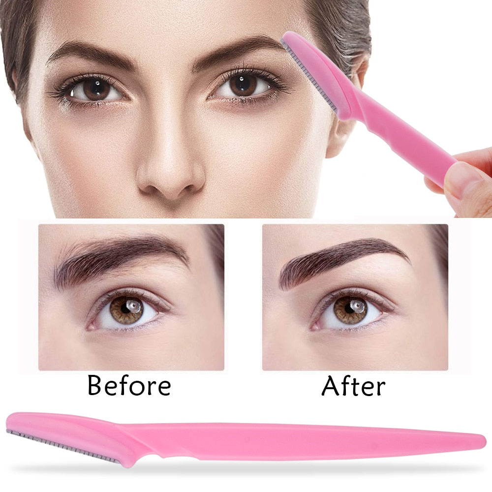 3/4/10Pcs Eyebrow Trimmer Blade Shaver Portable Face Razor Eye Brow Epilation Hair Removal Cutters Safety Razor Woman Makeup