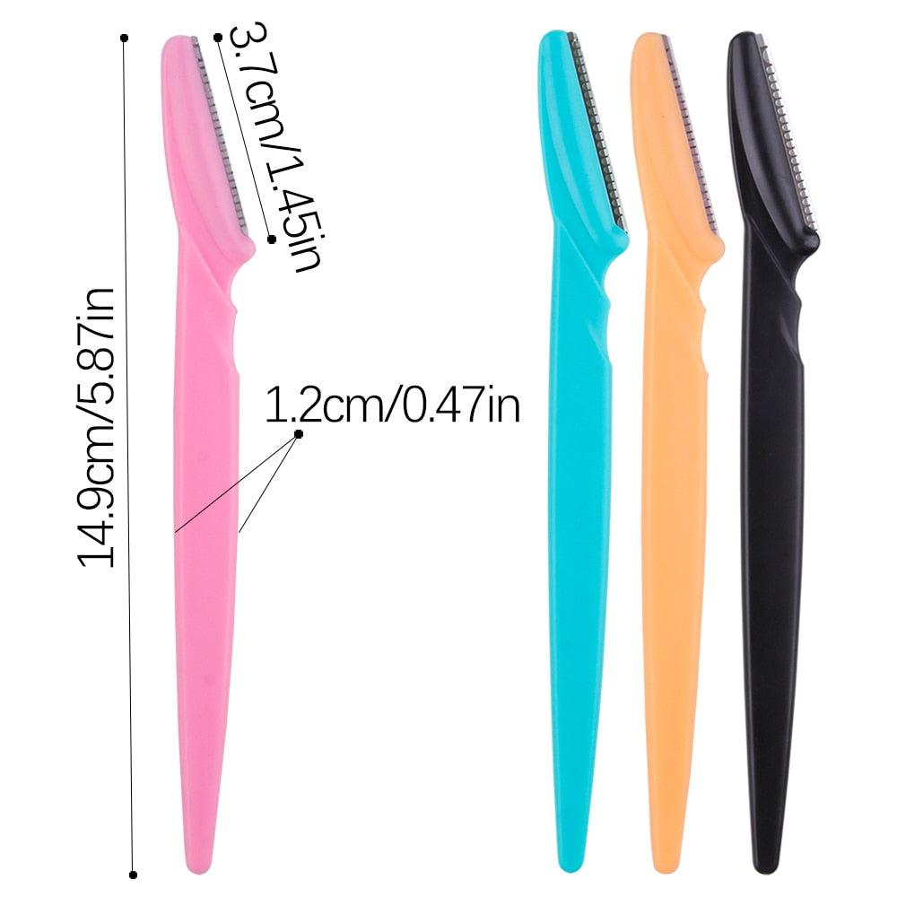 3/4/10Pcs Eyebrow Trimmer Blade Shaver Portable Face Razor Eye Brow Epilation Hair Removal Cutters Safety Razor Woman Makeup