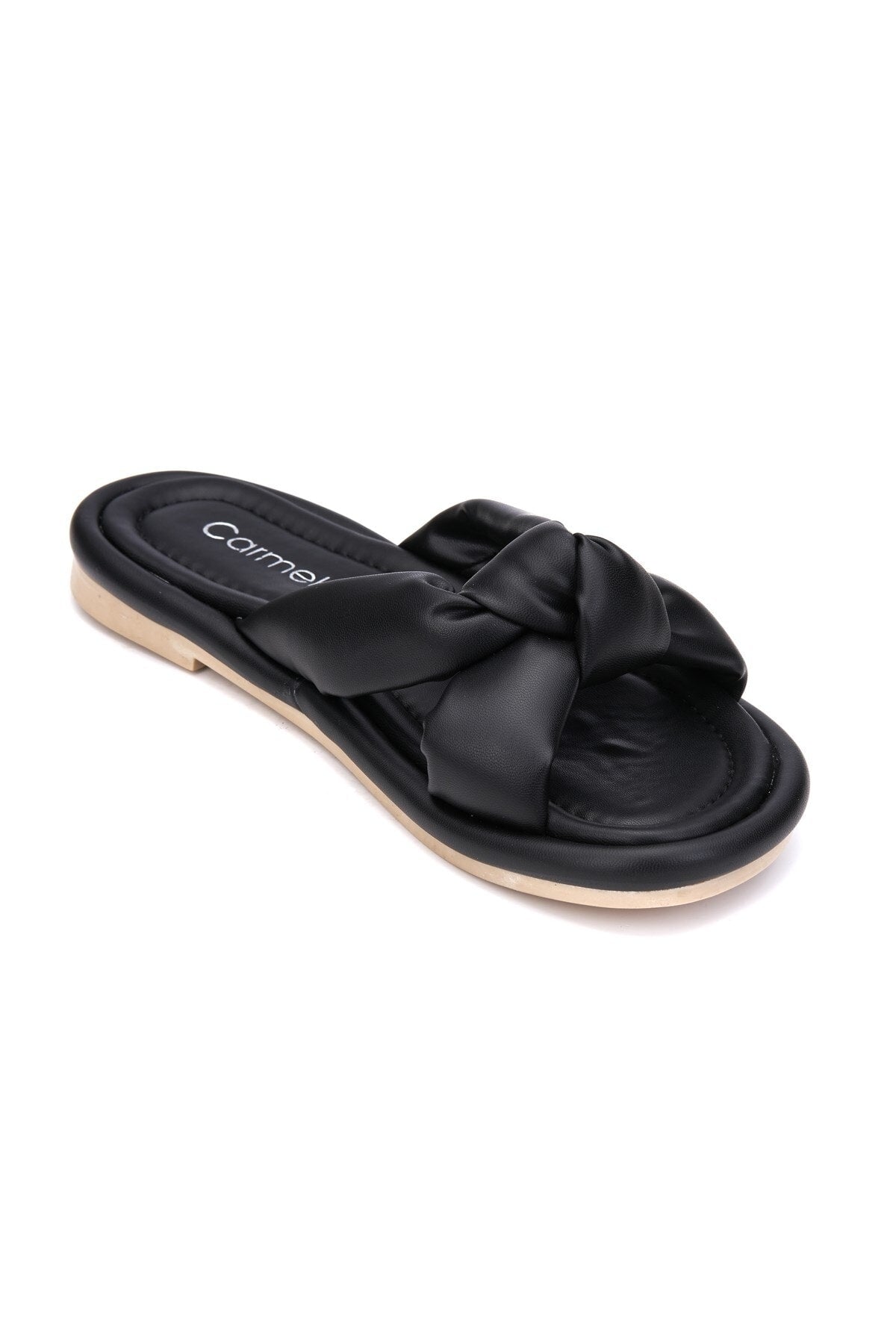 Daily Female Puff Slipper Soft Sole Light Flexible Pofuduk Ribbon Summer Casual Sandals 023