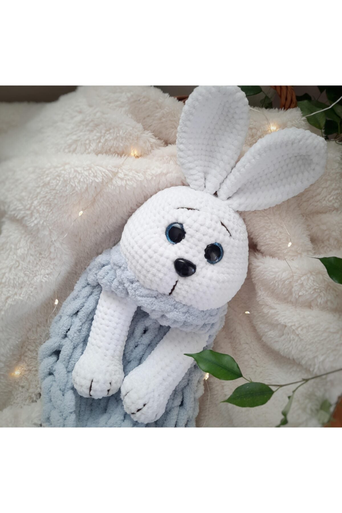 Amigurumi rabbit sleep friend 50 cm blue
