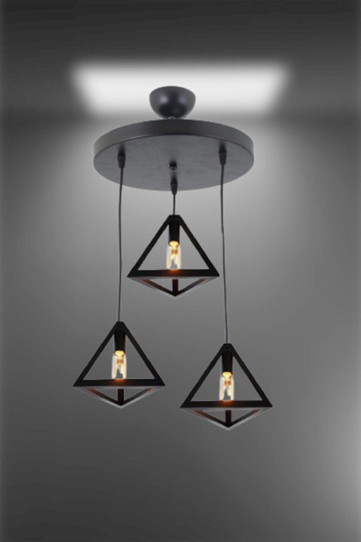 Honeycomb New Style Rustic Model Triangle Triangle Triple Chandelier