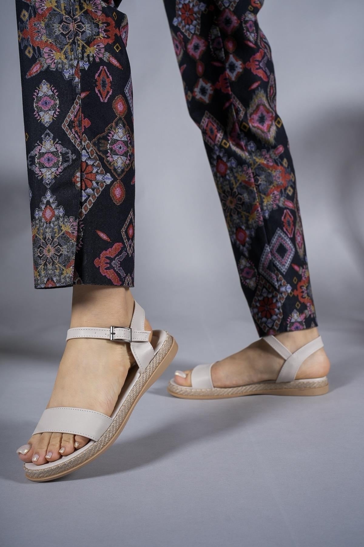 Women's Sandals 0012058 Beige Skin