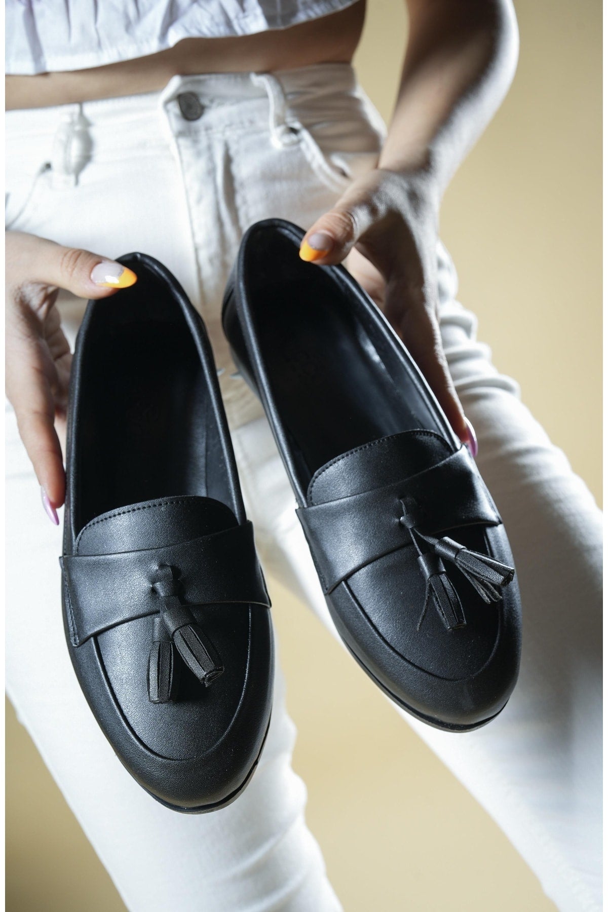 DAILY WOMEN'S Flat Shoes 0012130 Black Skin