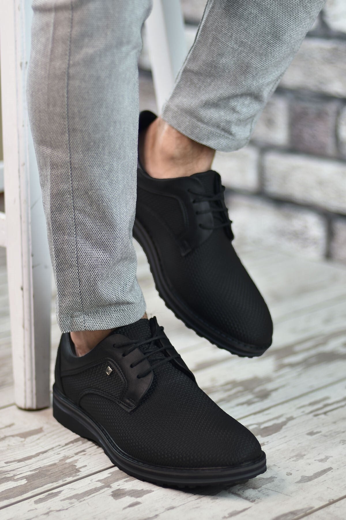 Black Gray Men's Sneaker 0012687