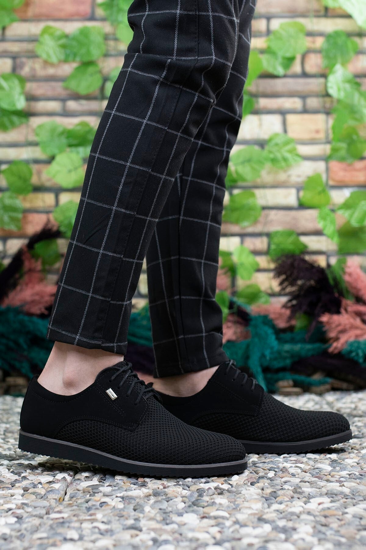 Men's Black Knitting Casual Shoes 0012682