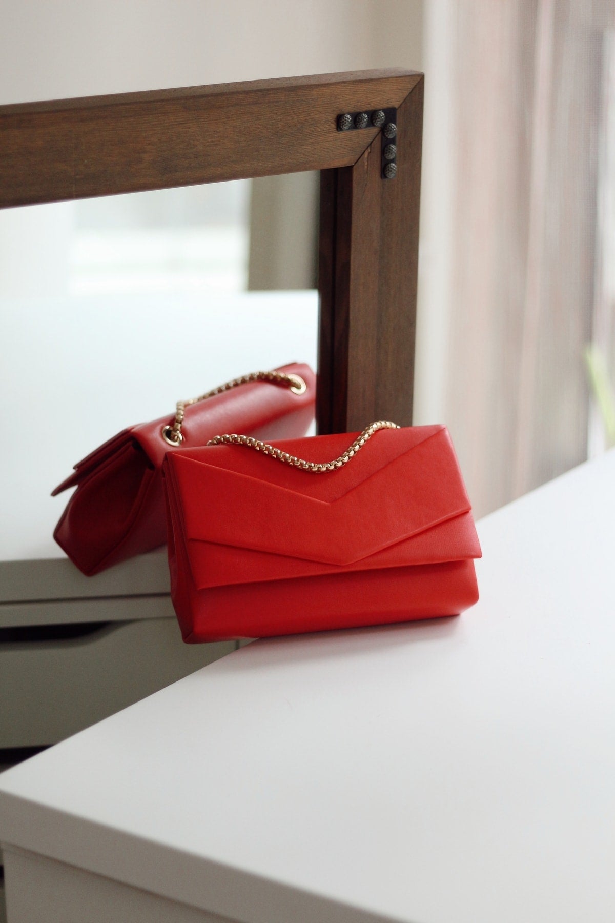 Woman Red Envelope Box Shoulder Bag