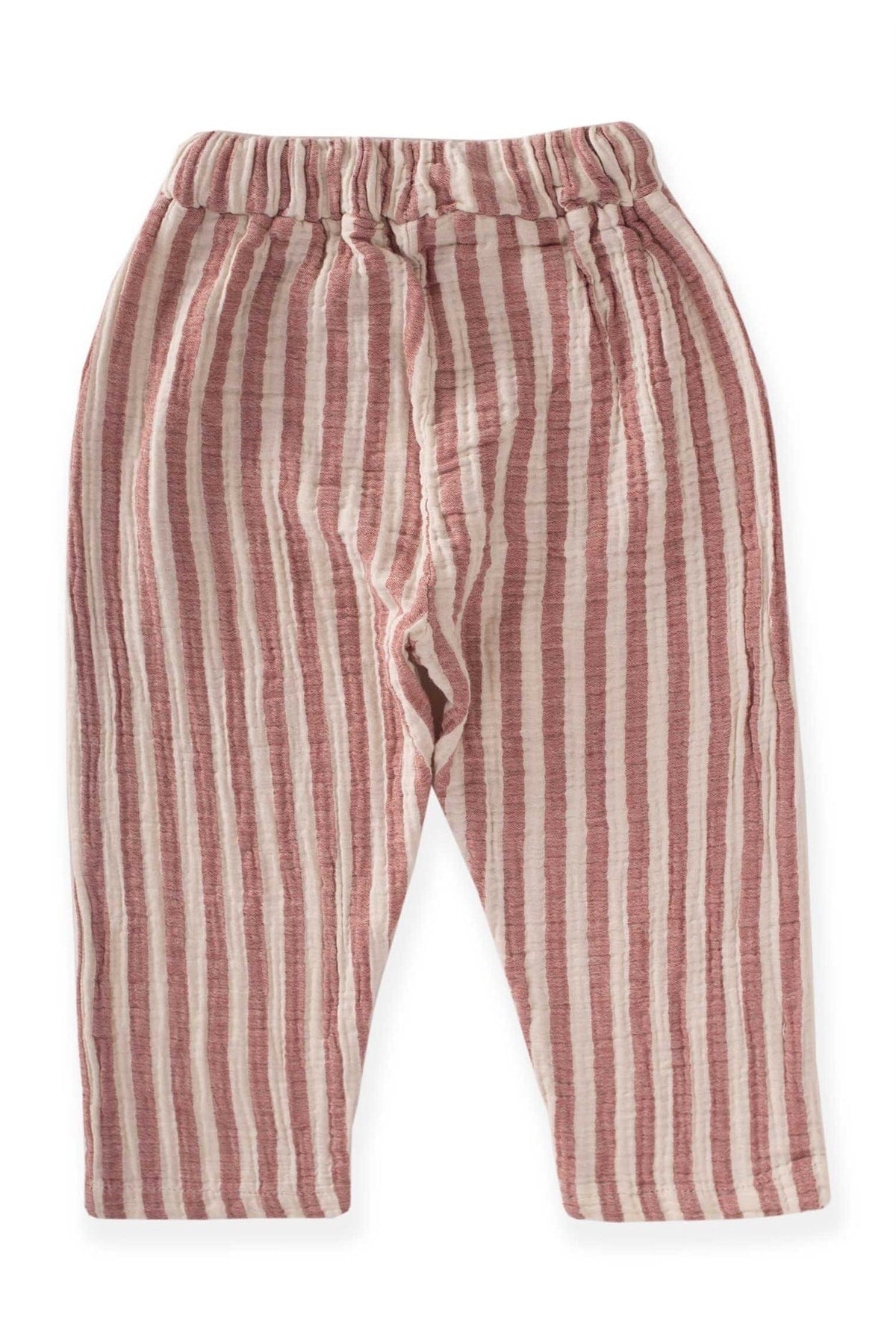 Müslin Trousers Red striped