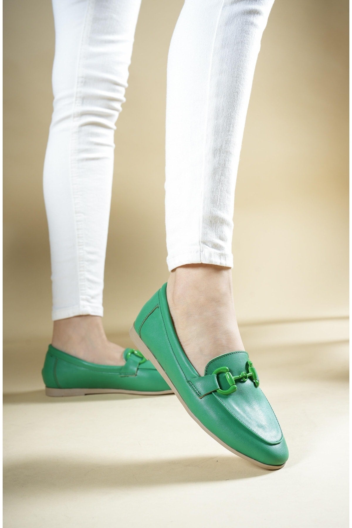 DAILY WOMEN'S Flat Shoes 0012120 Green Skin