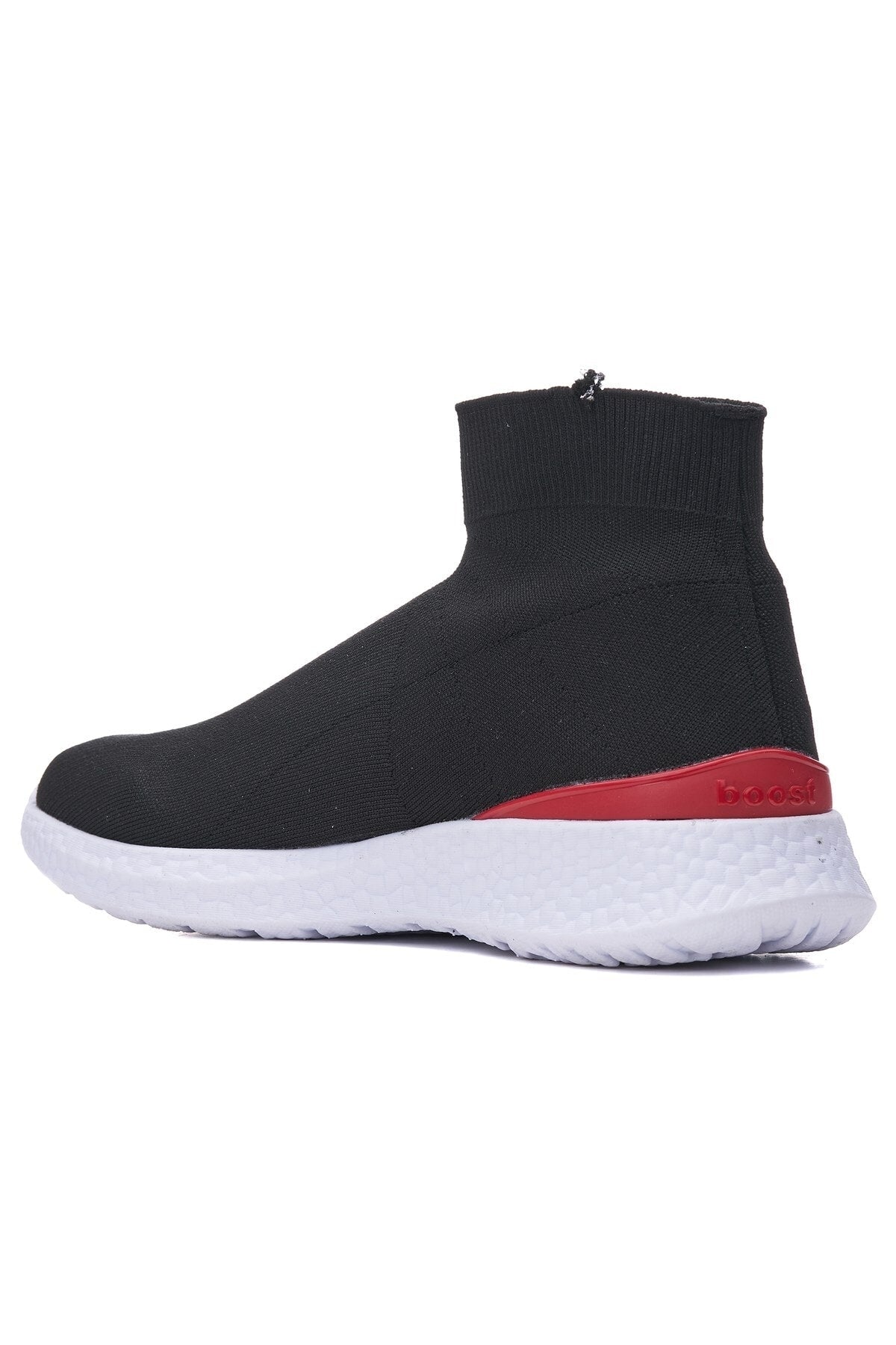 Daily Men's Black Red Sneaker Stretch Socks Formal Flexible Laceless Knitwear Sport Shoes 177m