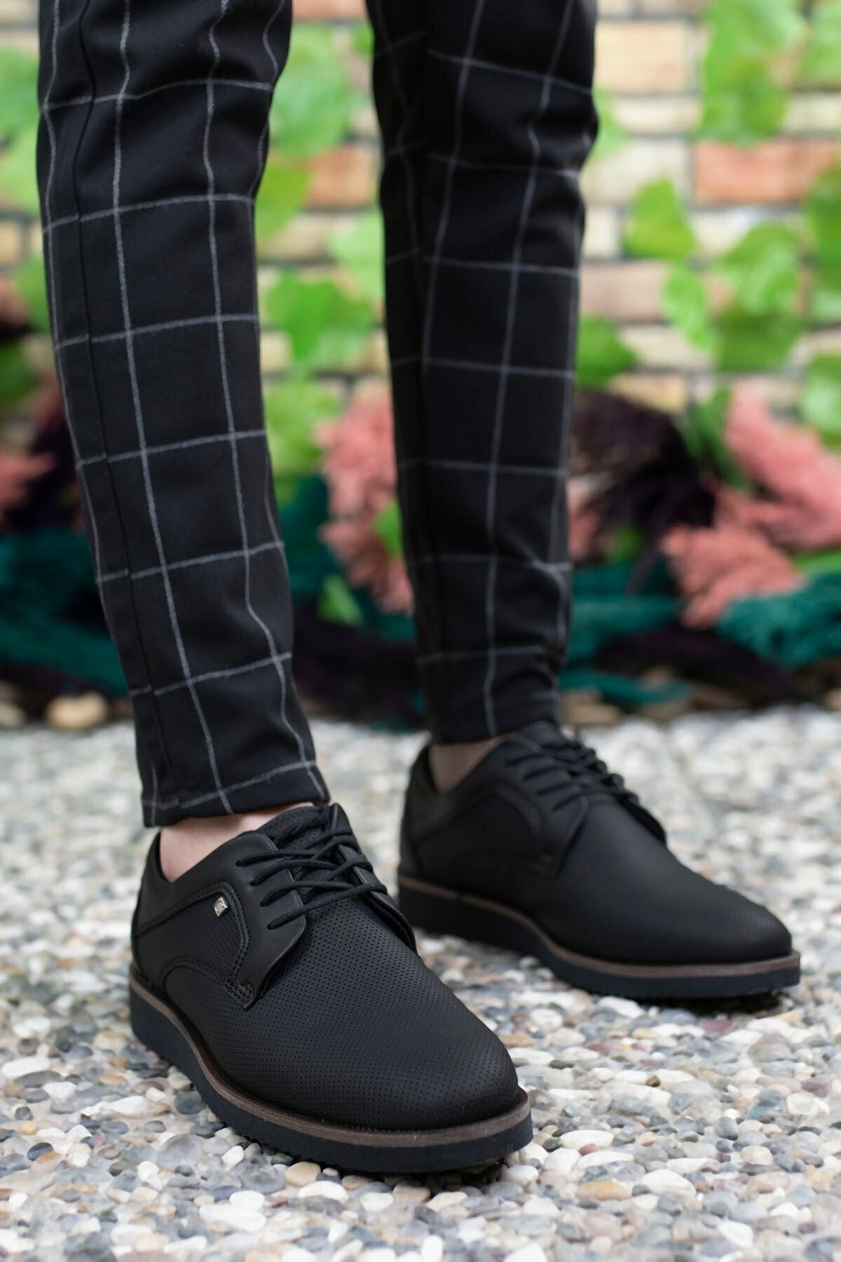 Men's Black Printed Casual Shoes 0012192