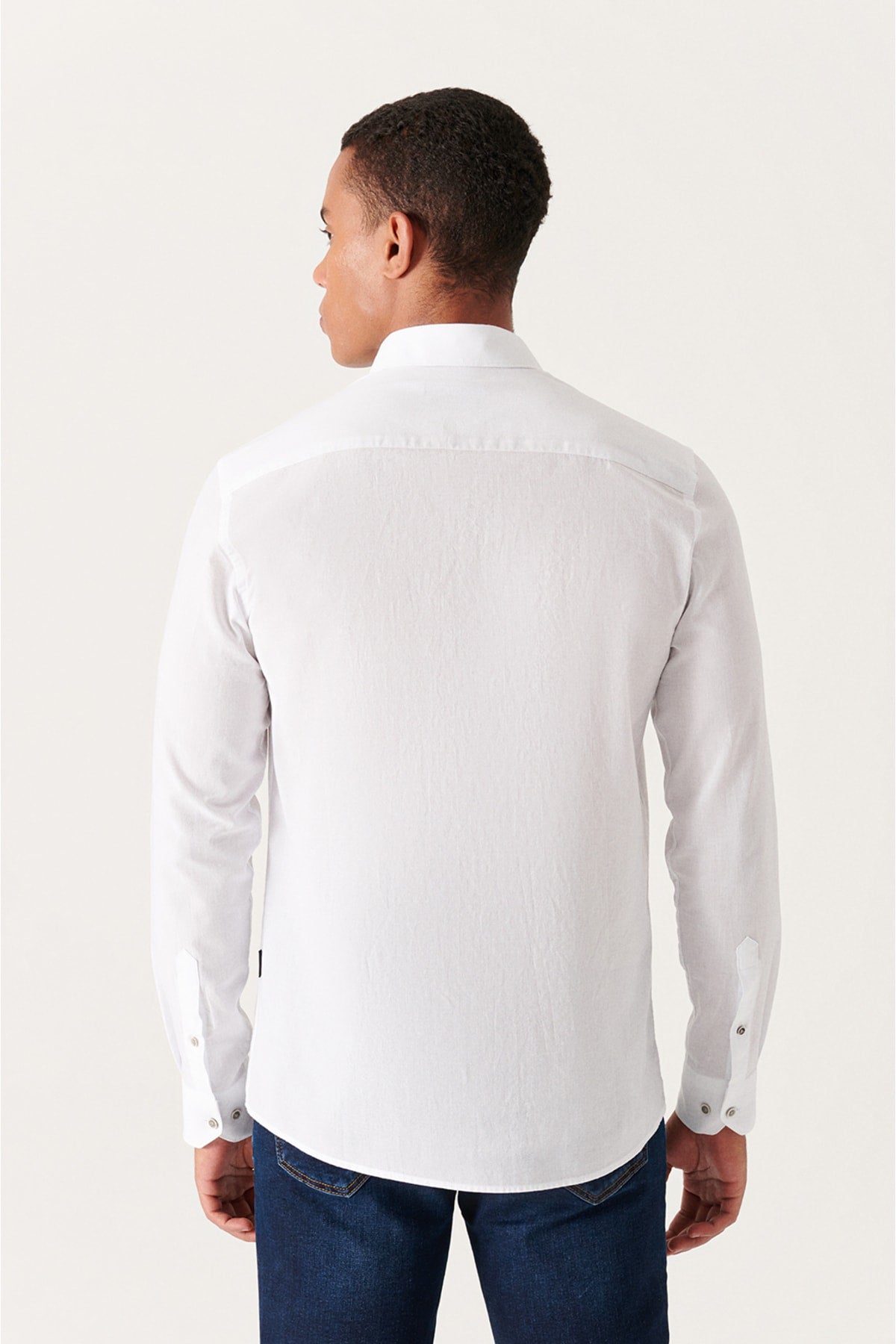 Men's White Oxford 100 %Cotton Regular Fit Shirt E002206