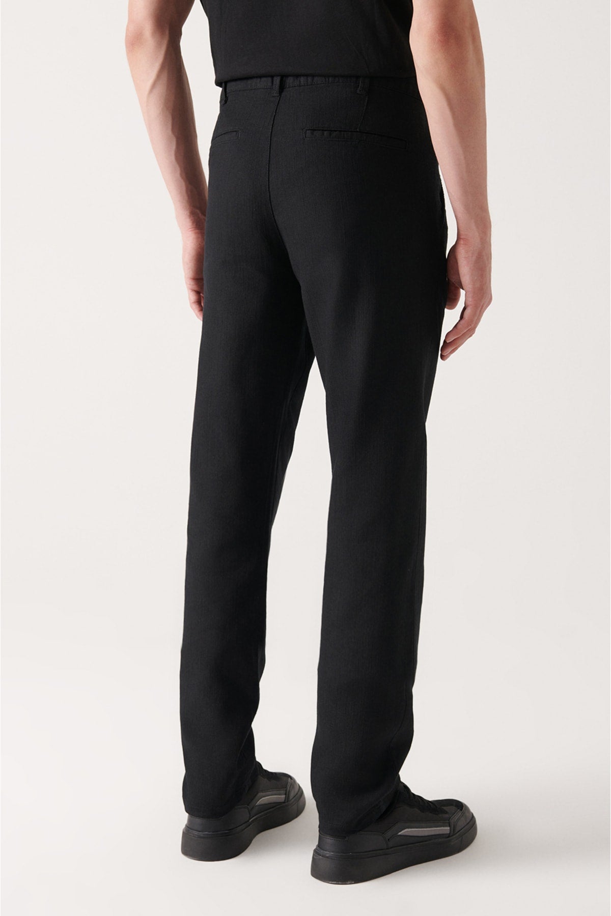 Men's Black Side Comfort Slim Fit Pants E003020