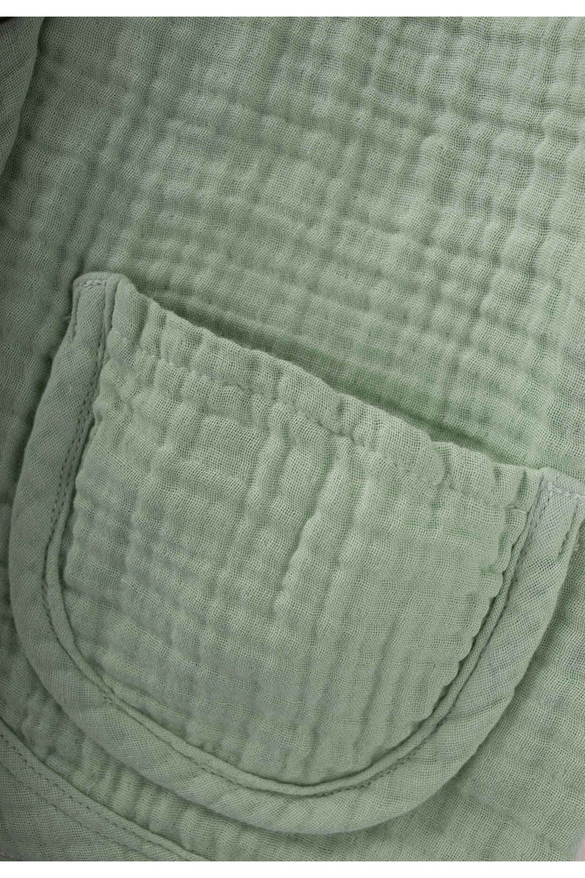 Three layers of Oversize Muslin Cardigan 2-7 Years Pastel Green