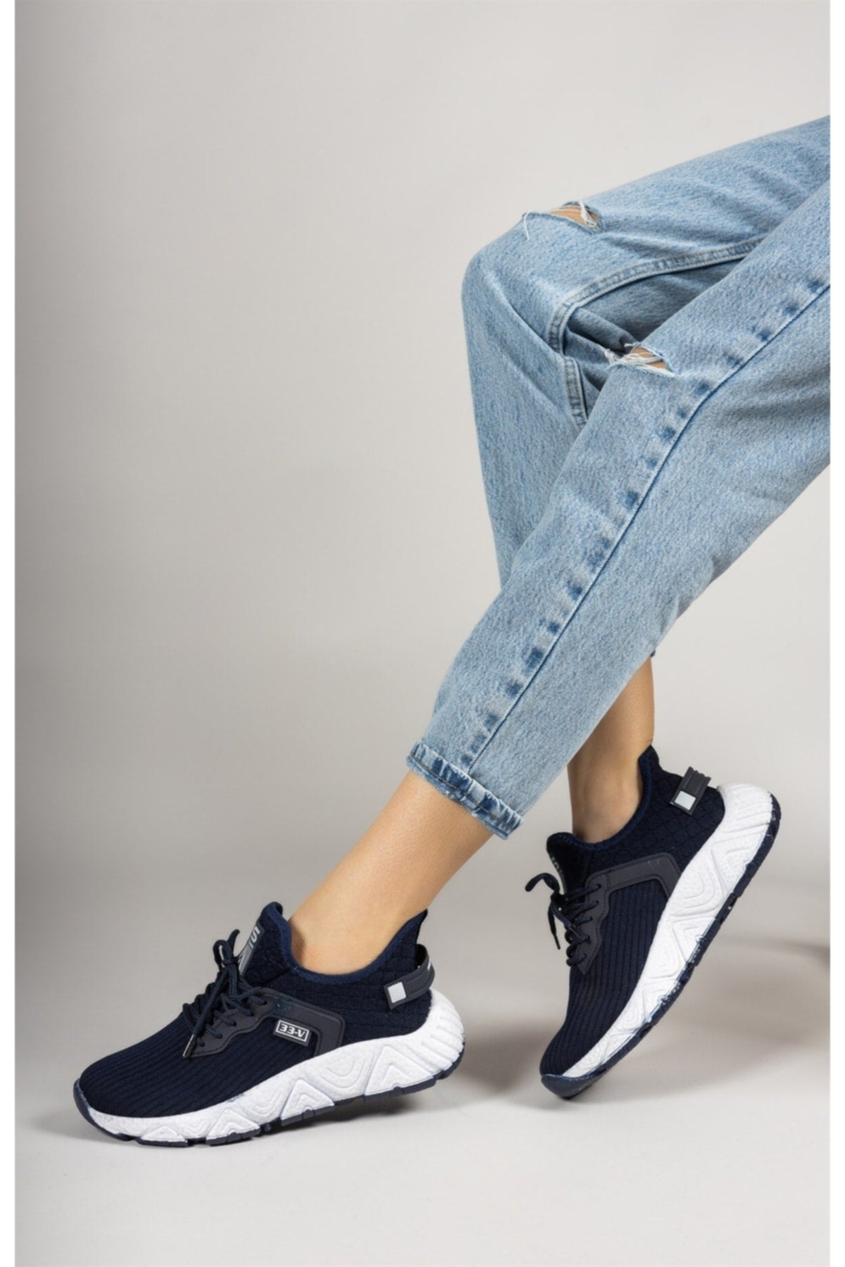 Navy blue white unisex sneaker 0012062