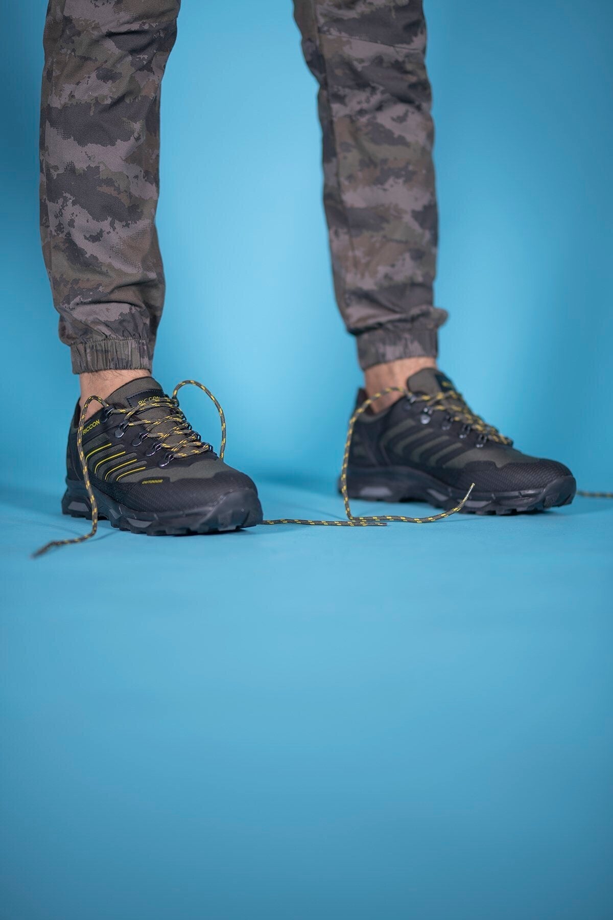 Khaki Unisex 3d Rubber Trekking Shoes 00128060