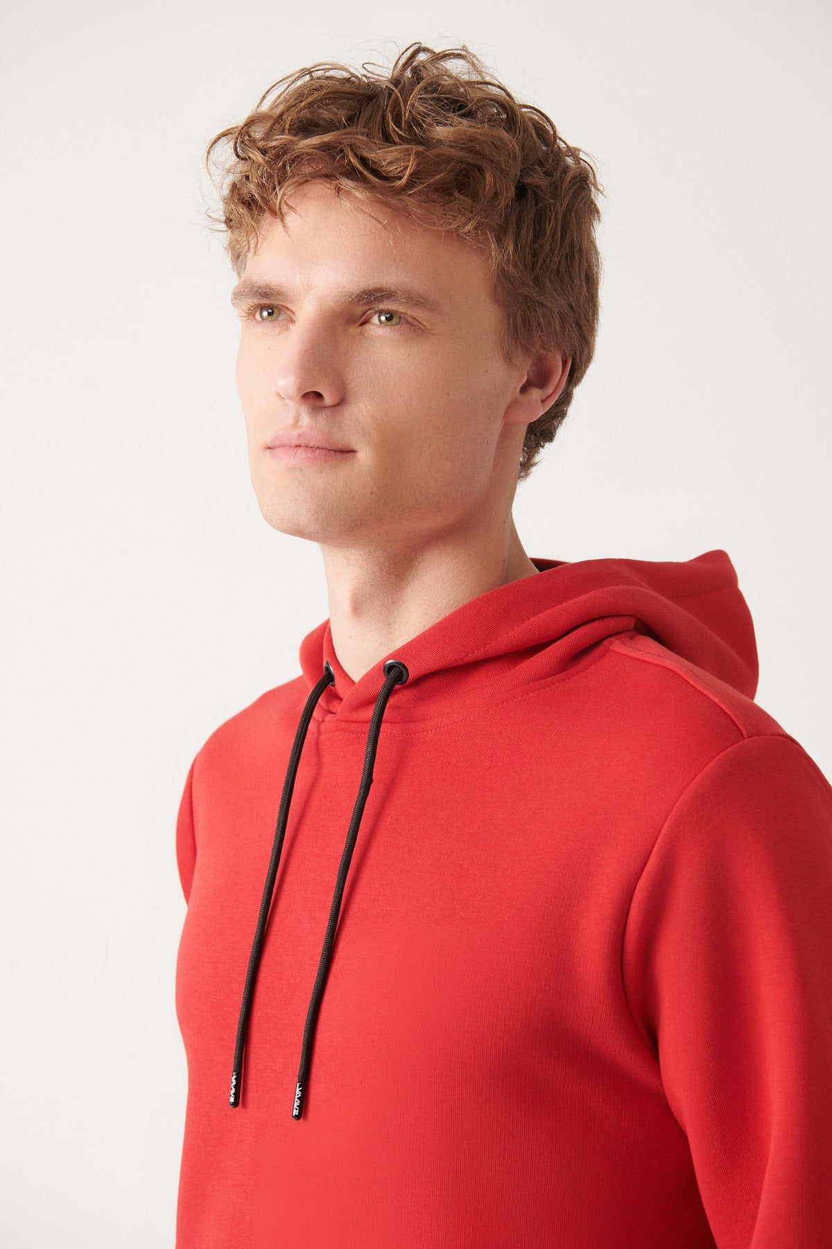 Unisex red hooded collar polar 3 -IP cotton Sweatshirt E001018