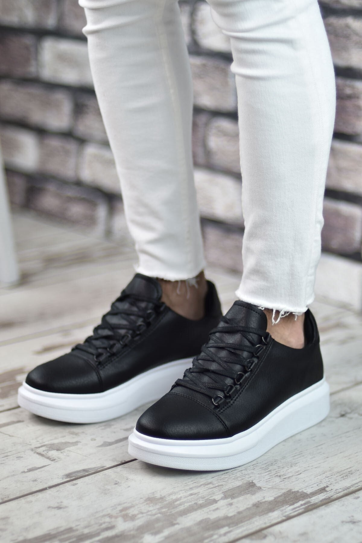 Black and white male sneaker