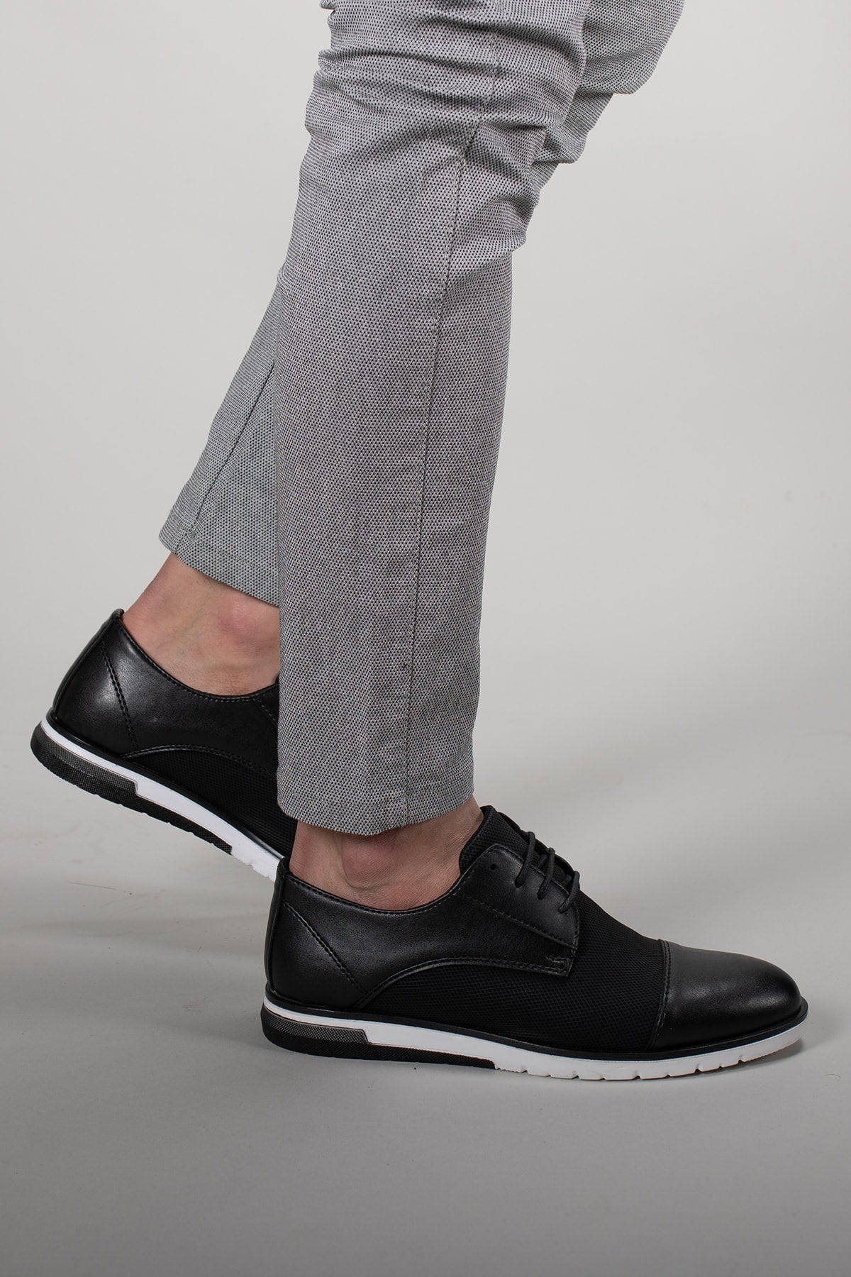 Men's Casual Shoes 0012397 Black White