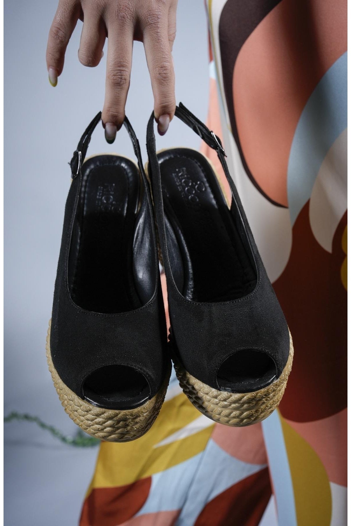 Women's Sandals 0012535 Black Suede