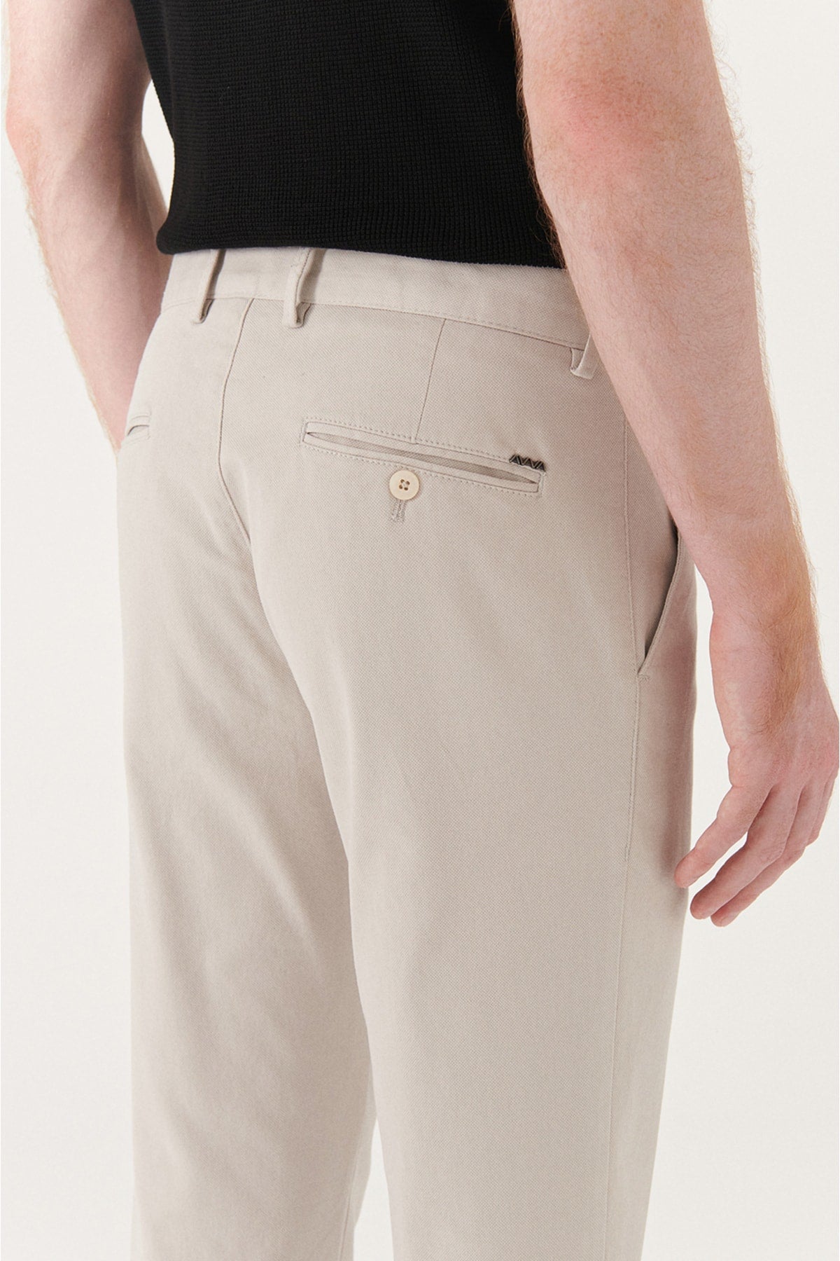 Erkek Taş Yandan Cepli Comfort Slim Fit Kanvas Pantolon E003008
