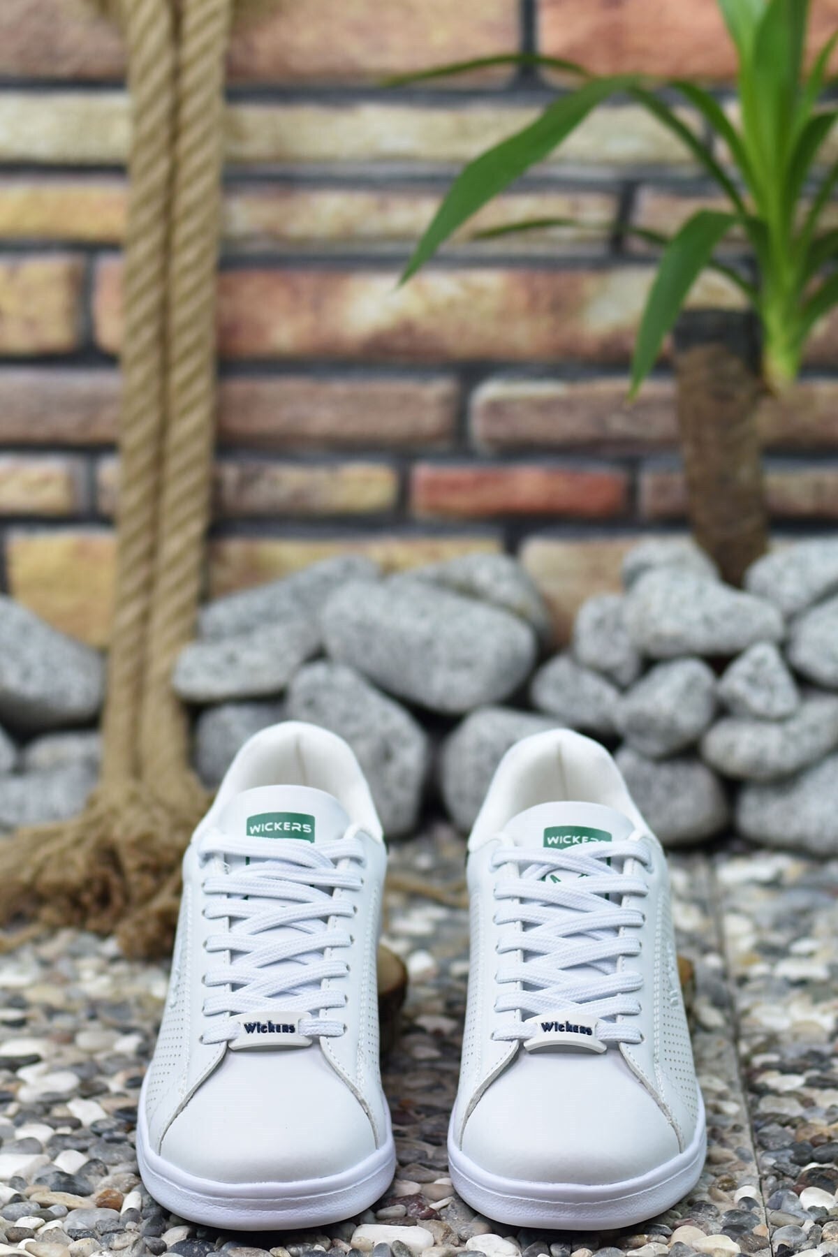 Unisex White Green Sneaker 00122227