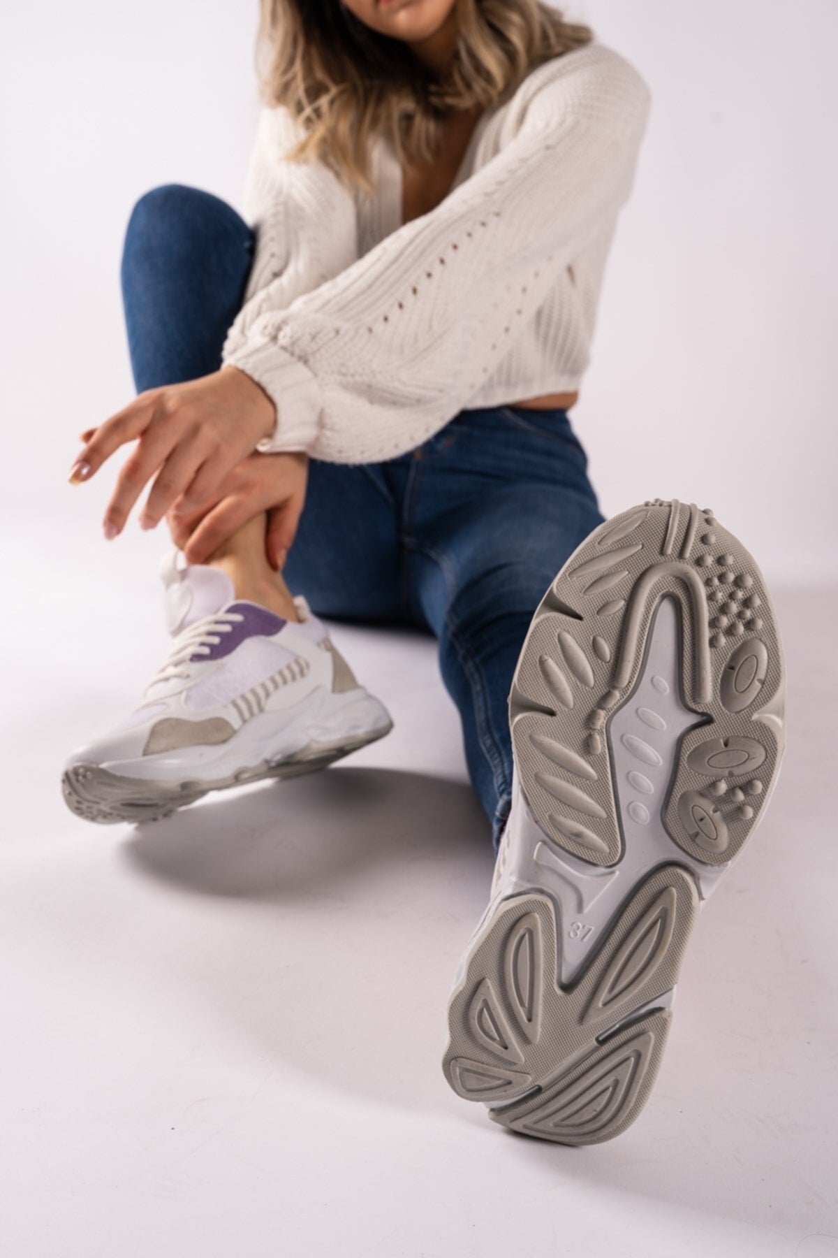 White Lilac Woman Sneaker 0012189