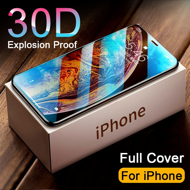 30D Full Cover Tempered Glass on For iphone 11 12 13 14 PRO MAX Screen Protector Protective Glass On iphone 11 X XR XS MAX Glass