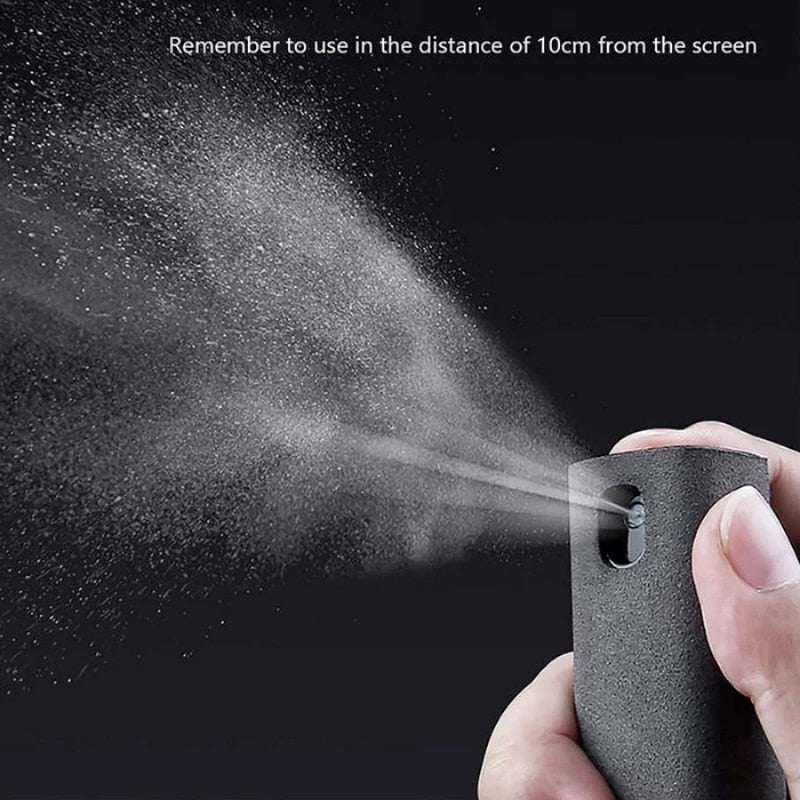 2in1 Microfiber Screen Cleaner Spray Bottle Set Mobile Phone Ipad Computer Microfiber Cloth Wipe Iphone Cleaning Glasses Wipes
