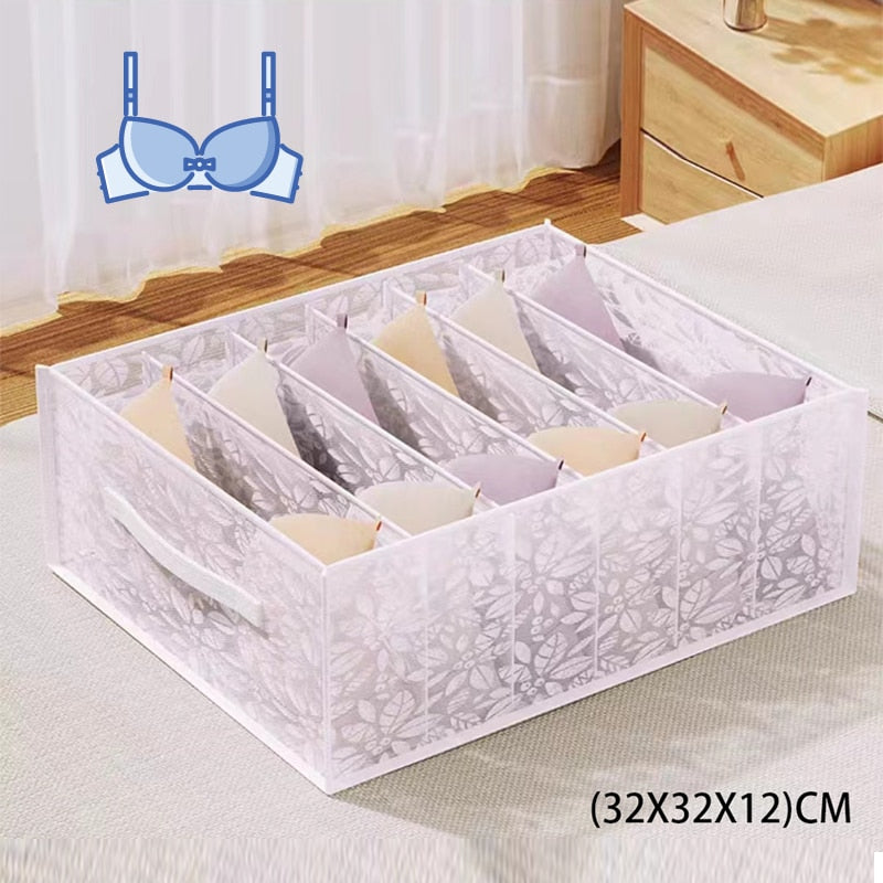 Jeans Compartment Storage Box Closet Clothes Drawer Mesh Separation Box Stacking Pants Drawer Divider Can Washed Home Organizer